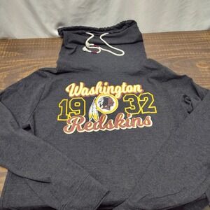 Washington Redskins cowl neck drawstring black pullover size large unisex